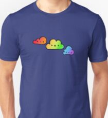 Kawaii Rainbow Cloud Trio Unisex T-Shirt
