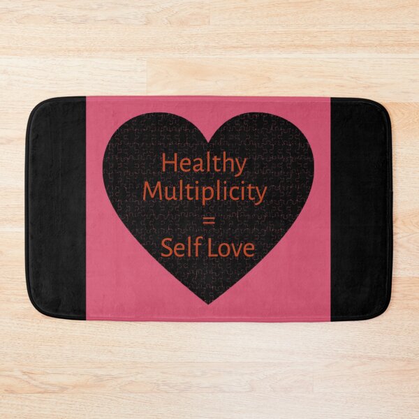 Item preview, Healthy Multiplicity=Self Love Heart Jigsaw Puzzle Graphic (on Pink/Red+Black) designed and sold by GladBlackLamb.