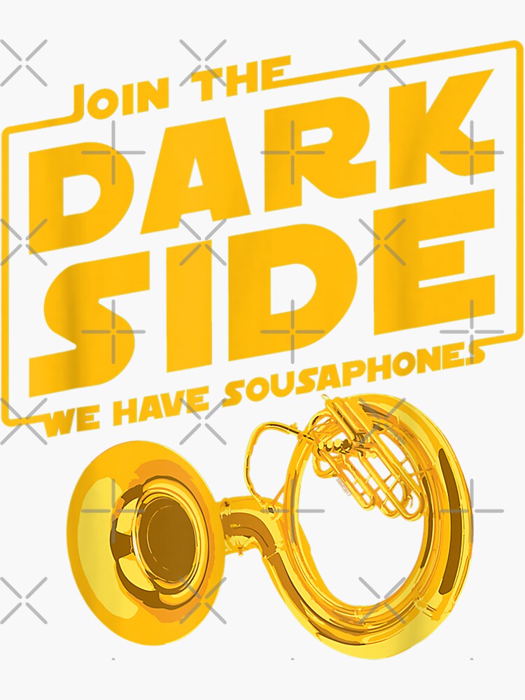 "Join The Dark Side Sousaphone Player Tshirt" Sticker by ButikoWilhelmi Redbubble