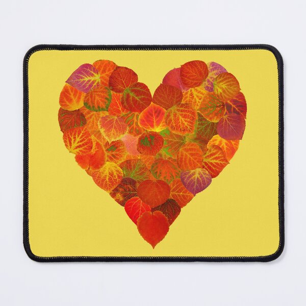 Item preview, I Love Autumn, Subtle—Red Aspen Leaf Heart 1 designed and sold by GobaFineArts.