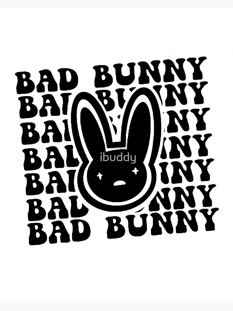 Bad Bunny in Sad Heart Baseball Jersey Sticker for Sale by