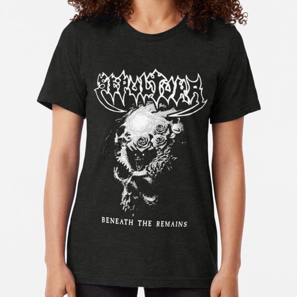 Camiseta de música Heavy Metal Música Cráneo Huesos Roll Emo Gótico Punk de la muerte 371