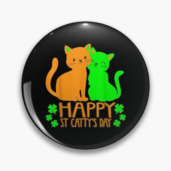 Item preview, Happy St Catty's Day St Patricks Funny Cat Clover Gifts  designed and sold by aprilsav.