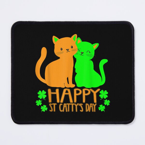 Item preview, Happy St Catty's Day St Patricks Funny Cat Clover Gifts  designed and sold by aprilsav.