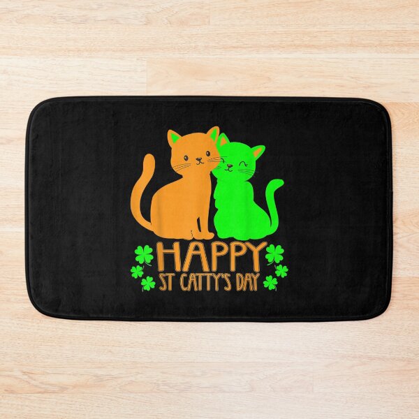 Item preview, Happy St Catty's Day St Patricks Funny Cat Clover Gifts  designed and sold by aprilsav.