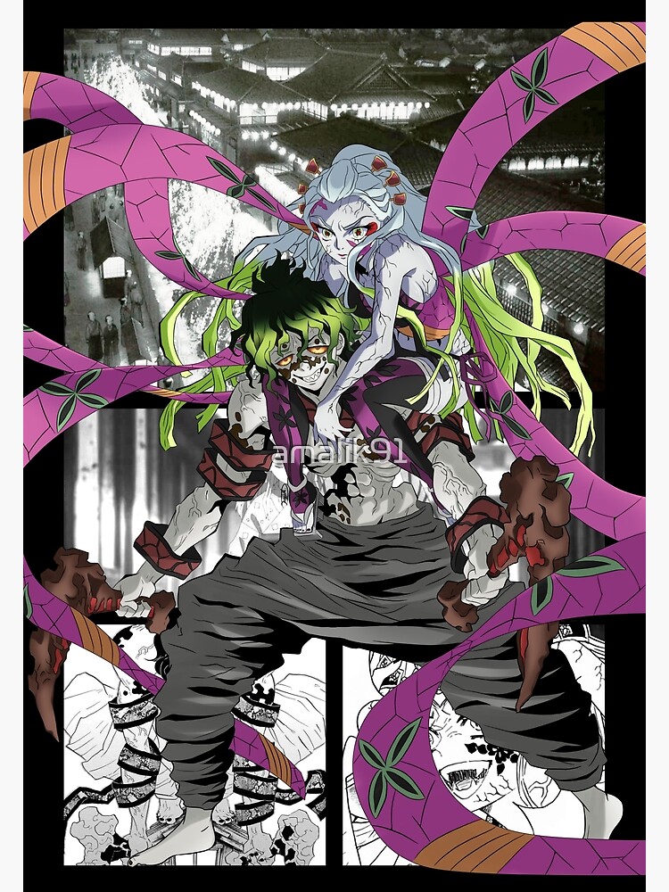 Daki X Gyutaro Demon Slayer Poster By Amalik91 Redbubble 9580