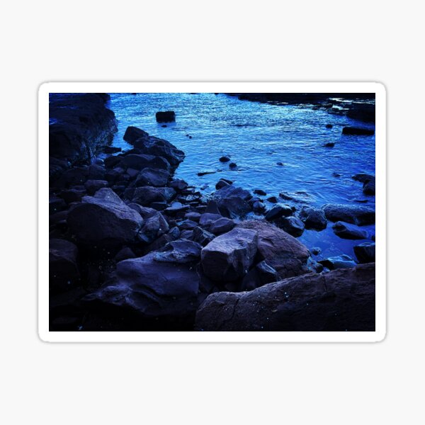 Flooded Rocks on a Rainy Day Sticker