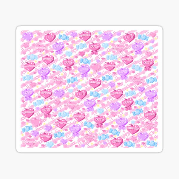 Candy Love Hearts (Colorful Cutie) Sticker