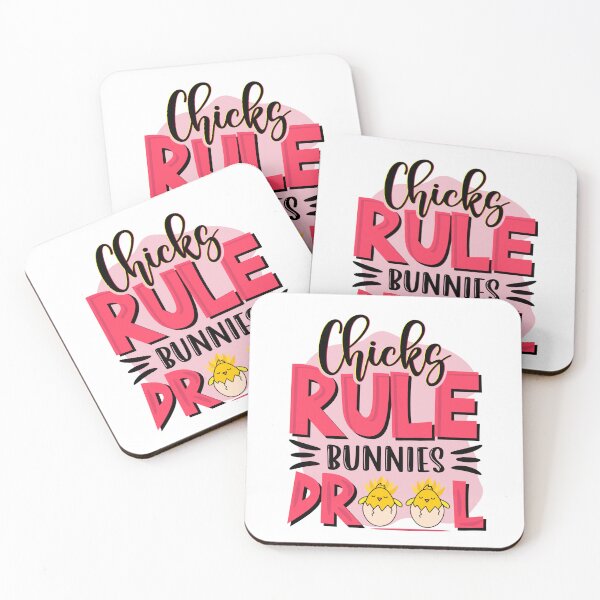 Item preview, Chicks Rule Bunnie Drool-Funny Easter Gift idea designed and sold by BRtisticDesigns.