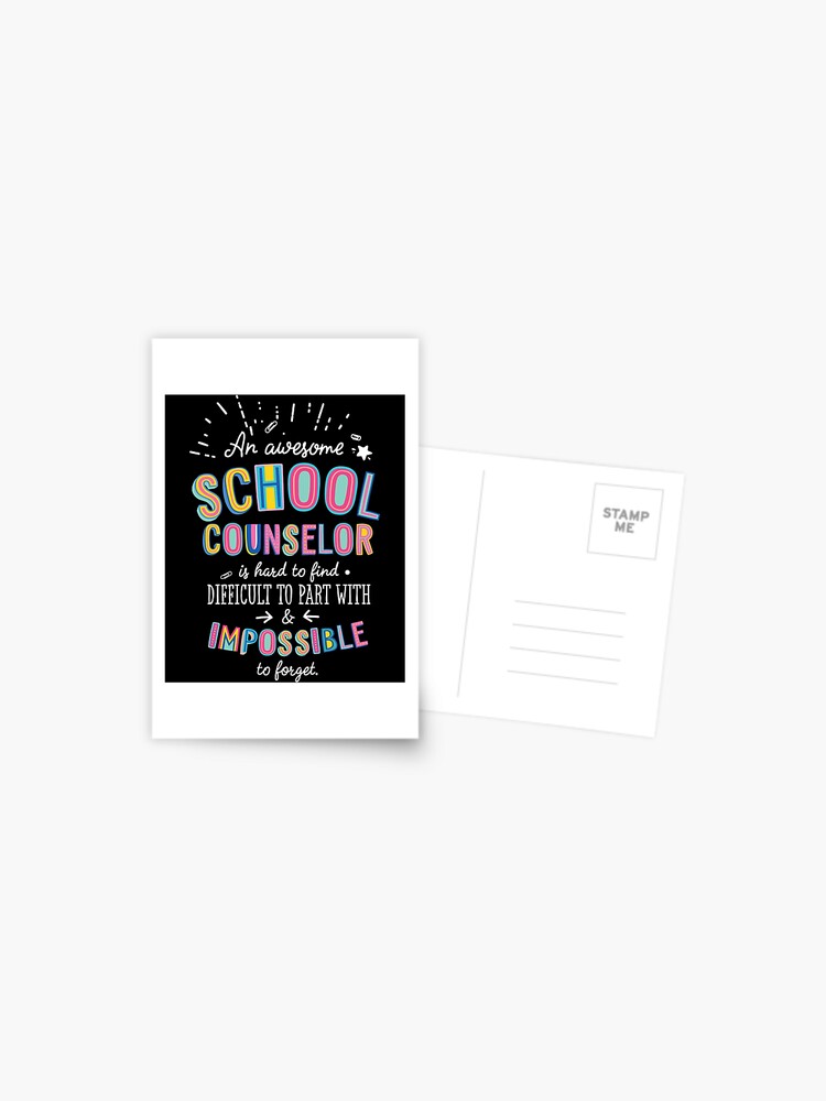 An awesome School Counselor Gift Idea Impossible to Forget Quote Postcard