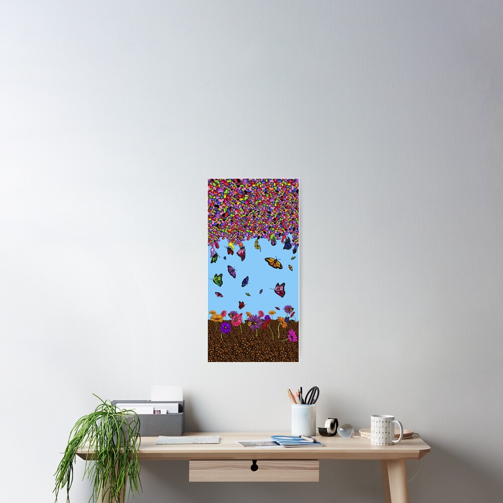Jellybean Butterflies Poster