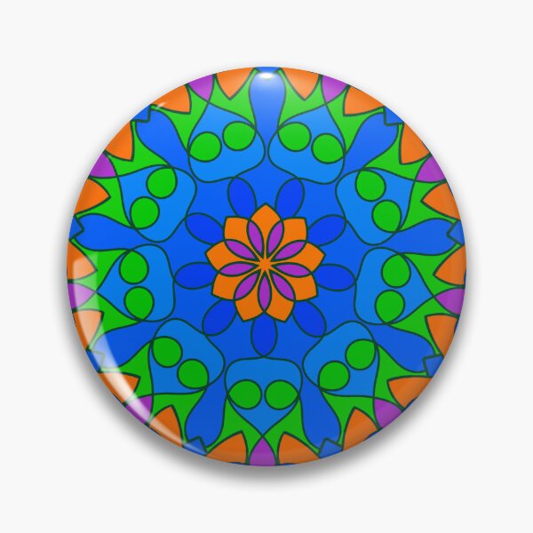 Item preview, Blue Hippie Mandala Flower Power Tie Dyed nostalgia Design designed and sold by Alondra.