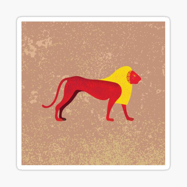 Egyptian Lion Sticker