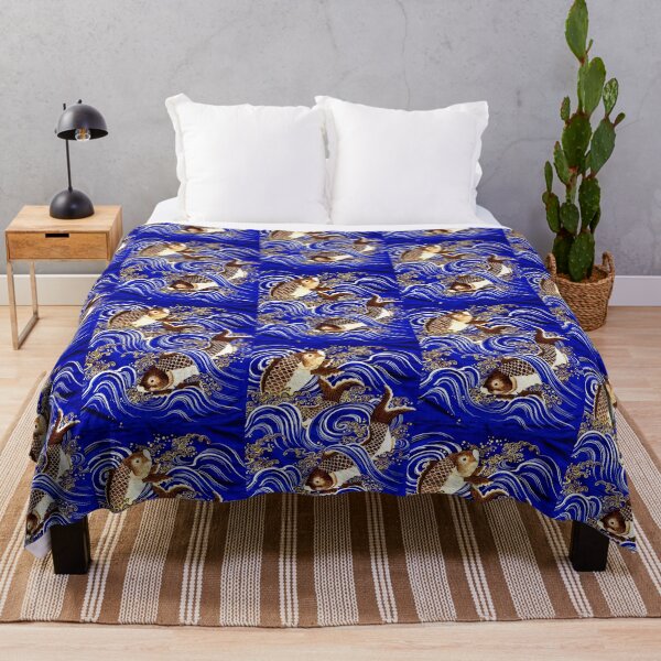 Item preview, Carp in Waves - Japanese Art Fish in Waves Design Shirt, Poster, Bag, Mug, Stickers Gift designed and sold by Pawfect-Purr.