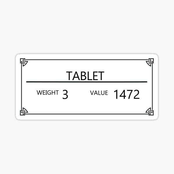 Item preview, Tablet Item Description Box designed and sold by MaribitsPrints.