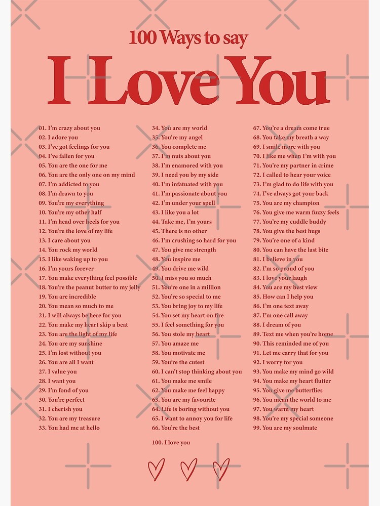 100+ Ways To Say I Love You To Someone Archives 