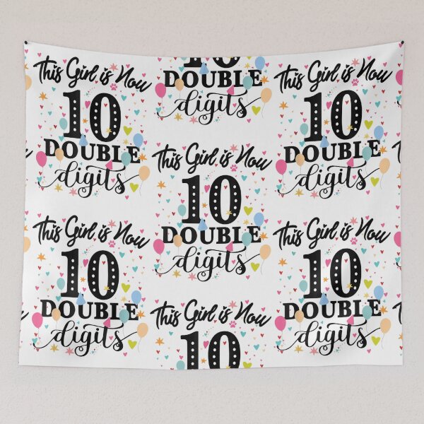 Item preview, 10th Birthday Gifts Shirt This Girl Is Now 10 Double Digits designed and sold by Chase Waelchi.