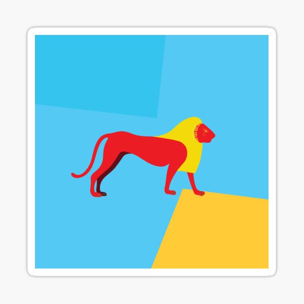 Pop art lion Sticker