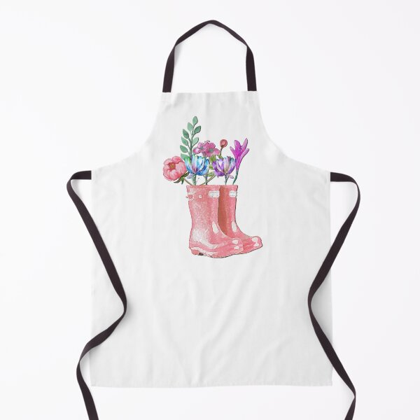 Item preview, Adorable Pink Wellies and Flowers Watercolor designed and sold by MochaMeli.