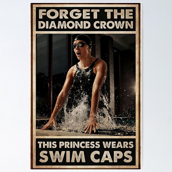 Item preview, Swimming This Princess Wears Swim Caps designed and sold by jveselov89.
