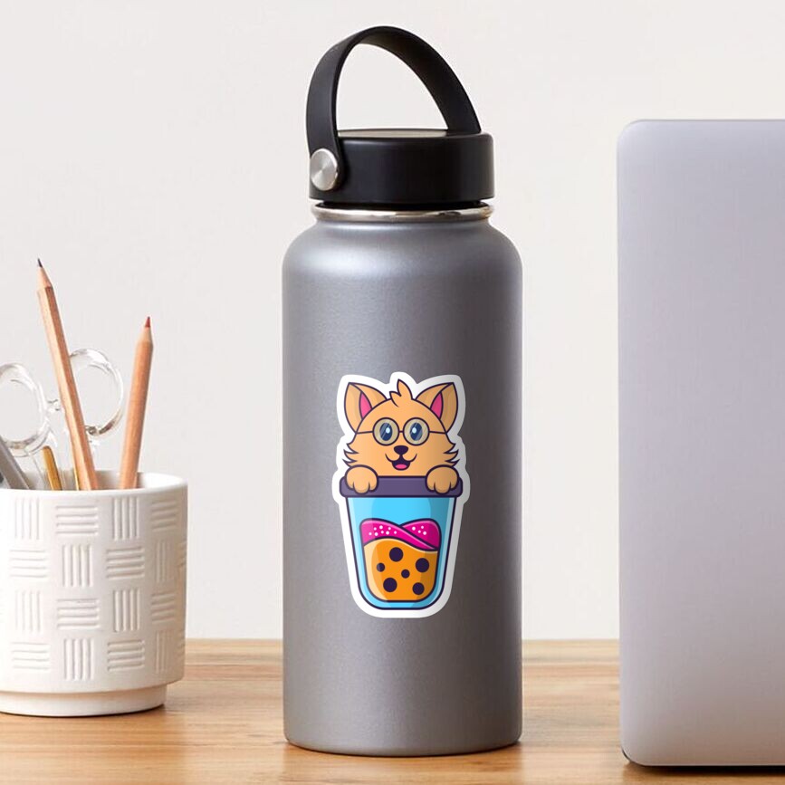 "Cat drinking Boba Milk Funny Cats Boba Tea Bubble Tea For aesthetic cats drinking Boba Classic