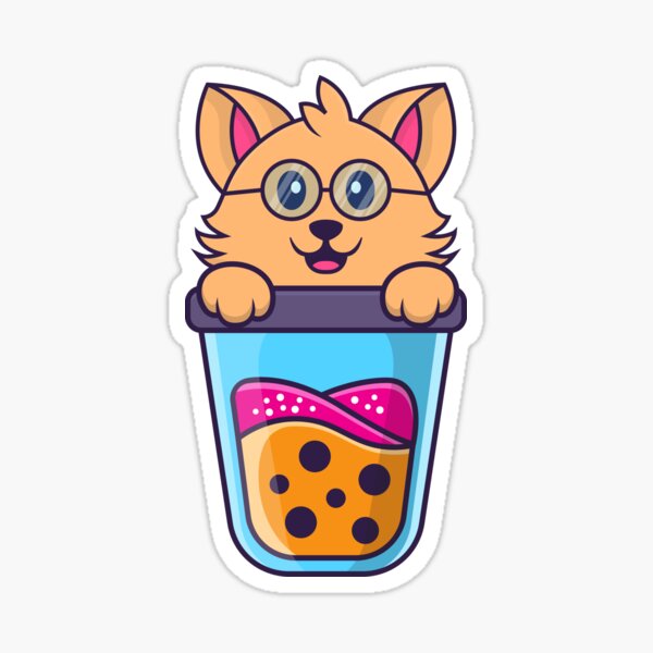 "Cat drinking Boba Milk Funny Cats Boba Tea Bubble Tea For aesthetic cats drinking Boba Classic