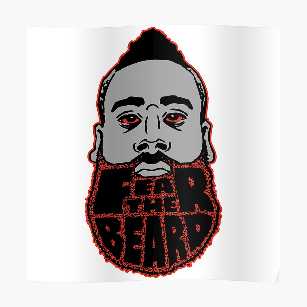 James Harden (Fear the Beard) Sticker for Sale by ll1designs