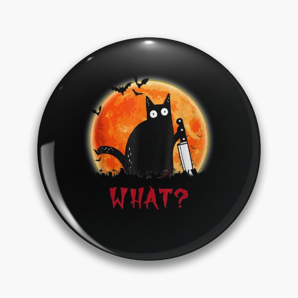 Item preview, Cat What Funny Black Ca, Murderous Cat With Knife designed and sold by Vinnie Auer.