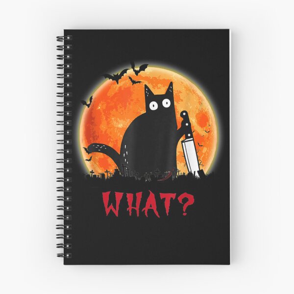 Item preview, Cat What Funny Black Ca, Murderous Cat With Knife designed and sold by Vinnie Auer.