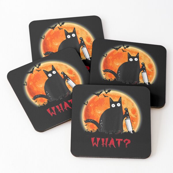 Item preview, Cat What Funny Black Ca, Murderous Cat With Knife designed and sold by Vinnie Auer.