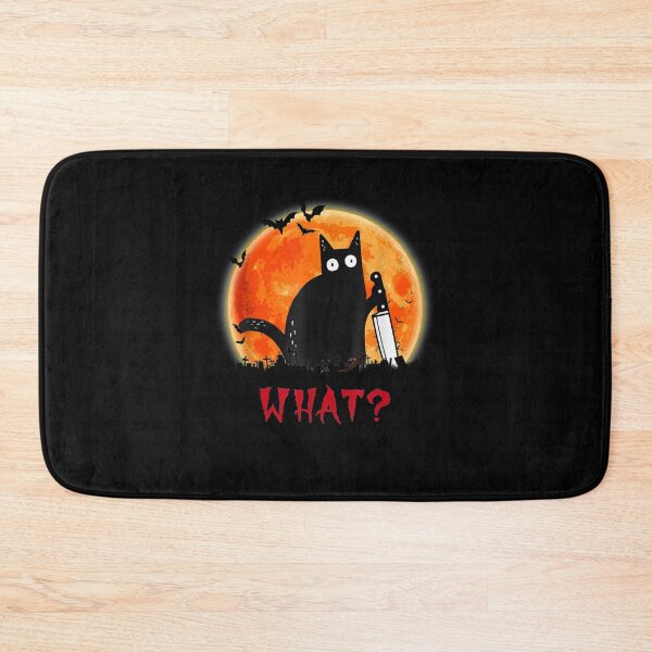 Item preview, Cat What Funny Black Ca, Murderous Cat With Knife designed and sold by Vinnie Auer.