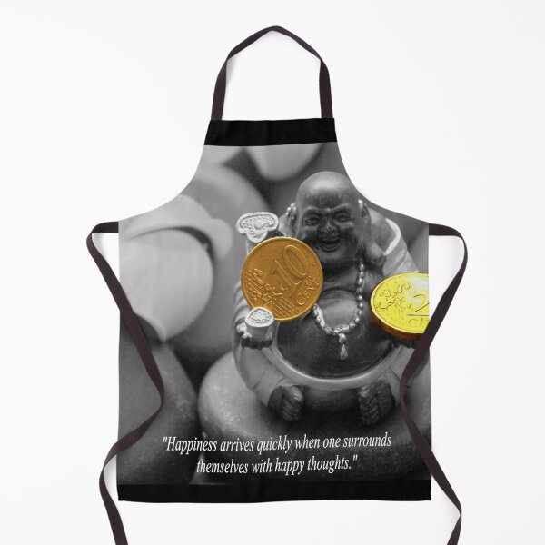Item preview, Fantasy Fun image of Buddha showing how to be happy Novelty Quotation designed and sold by NovawayDirect.