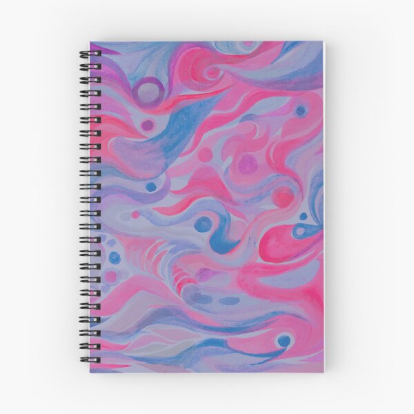 Item preview, Liquid Blue and Pink Watercolor Flowing Swirls and Dots designed and sold by Fascher ..
