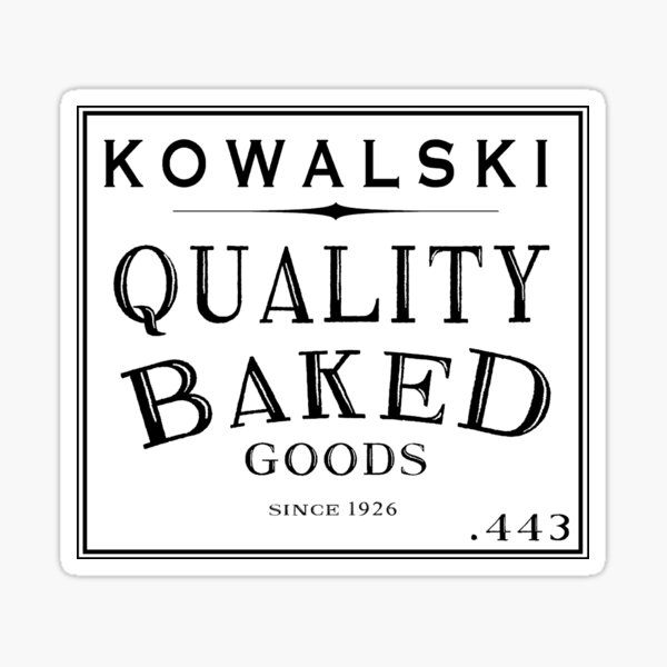 Kowalski Productos horneados Pegatina