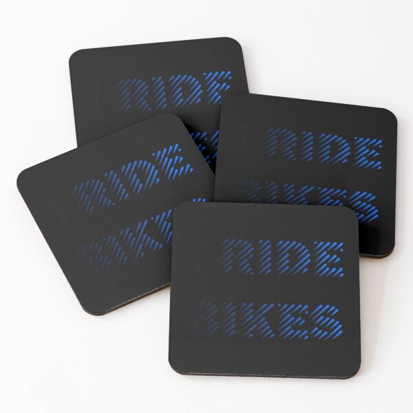 Item preview, I Ride Bikes Black Blue Line Art Sticker designed and sold by lewisnash6.