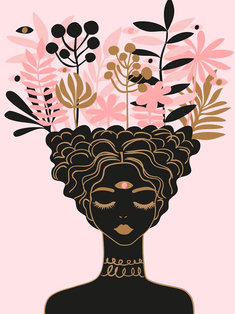 Aperçu 4 sur 4. Coque iPhone avec l'œuvre jardin d'esprit avec fond rose créée et vendue par anneamanda.