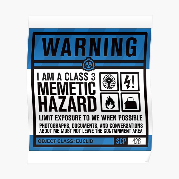 SCP 426 Warning Sign Poster
