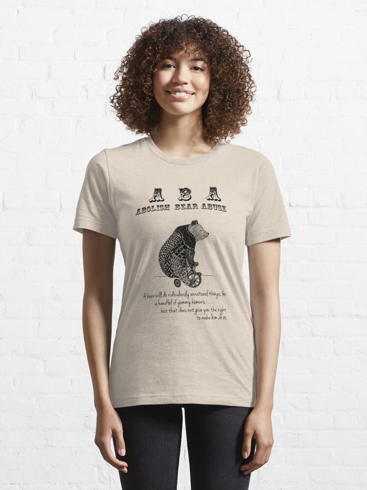 Alternate view of ABA - Circus Bear - Light Background Essential T-Shirt