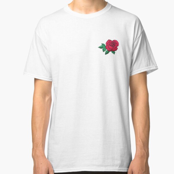 Embroidered Rose Classic T-Shirt