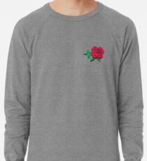 Embroidered Rose Lightweight Sweatshirt