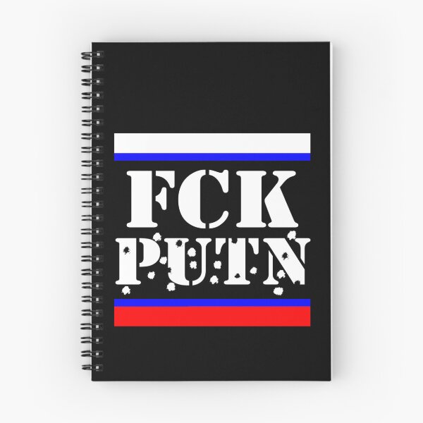 Aperçu de l'œuvre FUCK Poutine FCK Coups de drapeau de Poutine en blanc T-shirt essentiel créée et vendue par AvaFlynnf.