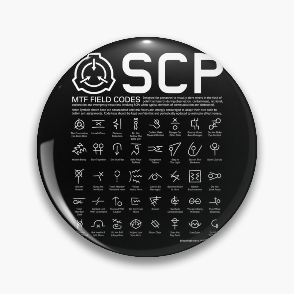 SCP MTF Field Codes by ToadKing07  Pin for Sale by