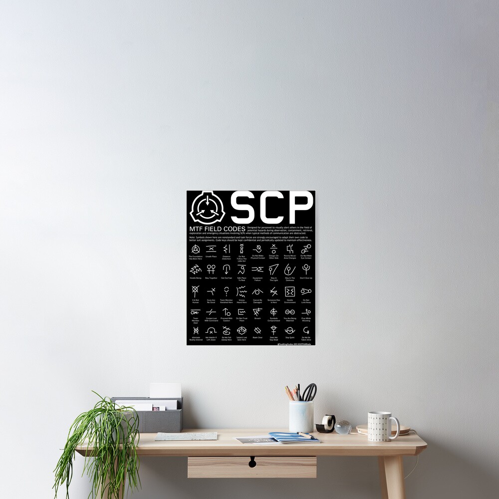 SCP MTF Field Codes by ToadKing07 Poster for Sale by