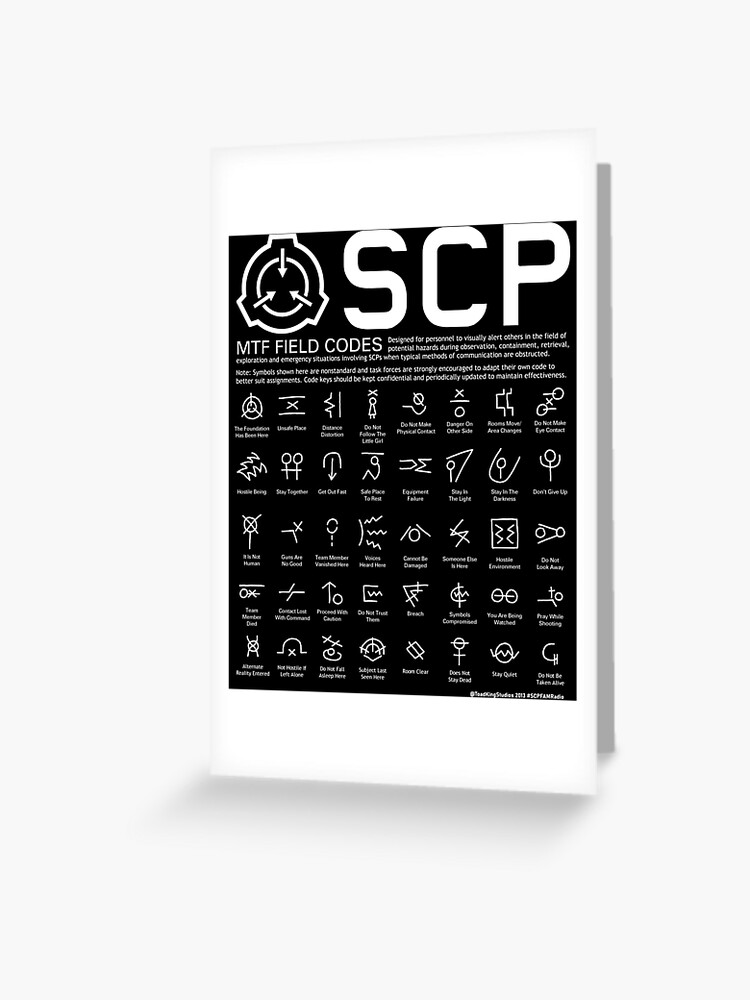 SCP MTF Field Codes by ToadKing07 | Art Board Print
