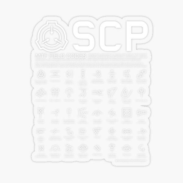 SCP MTF Field Codes by ToadKing07  Poster for Sale by