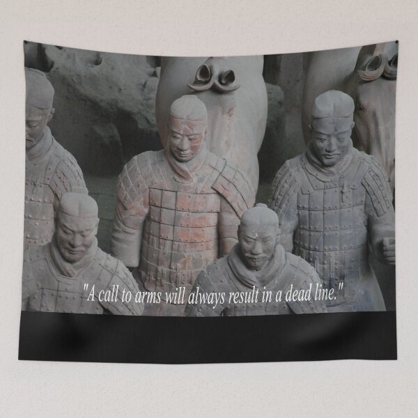 Item preview, Terracotta army warning about fruitless wars Quotation  designed and sold by NovawayDirect.