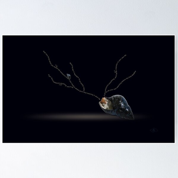 Cerebration collage of visual poetry and photography marine beach coastal nautical art galaxy astronomy astronomical Poster