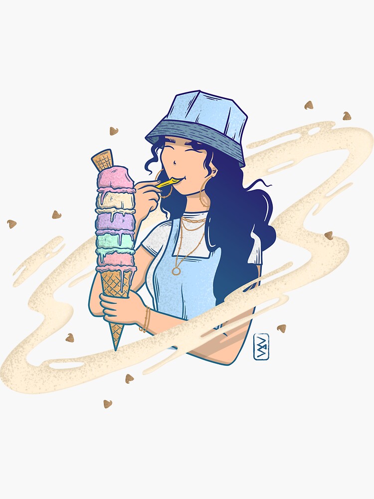 Thumbnail 3 of 3, Sticker, Ice cream cravings designed and sold by vymaing.