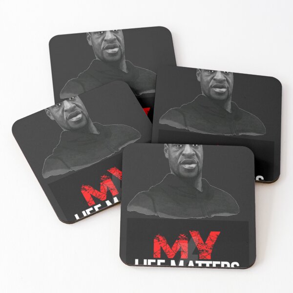 Item preview, George Floyd My life matters  Fitted T-Shirt designed and sold by MarcelFinstel.