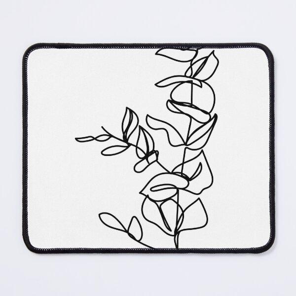 Item preview, One Line drawing Eucalyptus leaves designed and sold by EbonyRain.